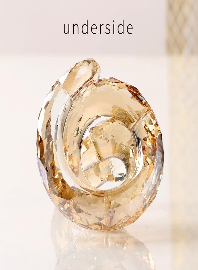 DOJOZ Crystal Coiled Snake Realistic Animal Holiday Collection Table top Ornament Home Decor Collectible Figurines Christmas New Year Gifts (Gold) - Image 5